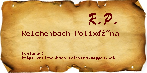 Reichenbach Polixéna névjegykártya